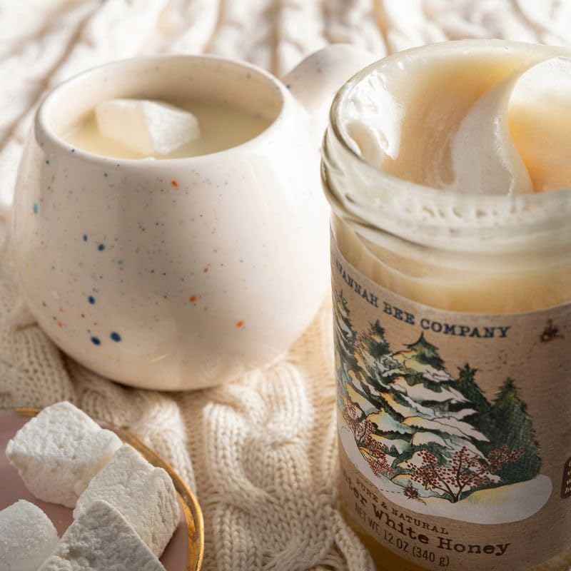 Amazon.com : Savannah Bee Winter White Honey in 12 oz Tower Jar